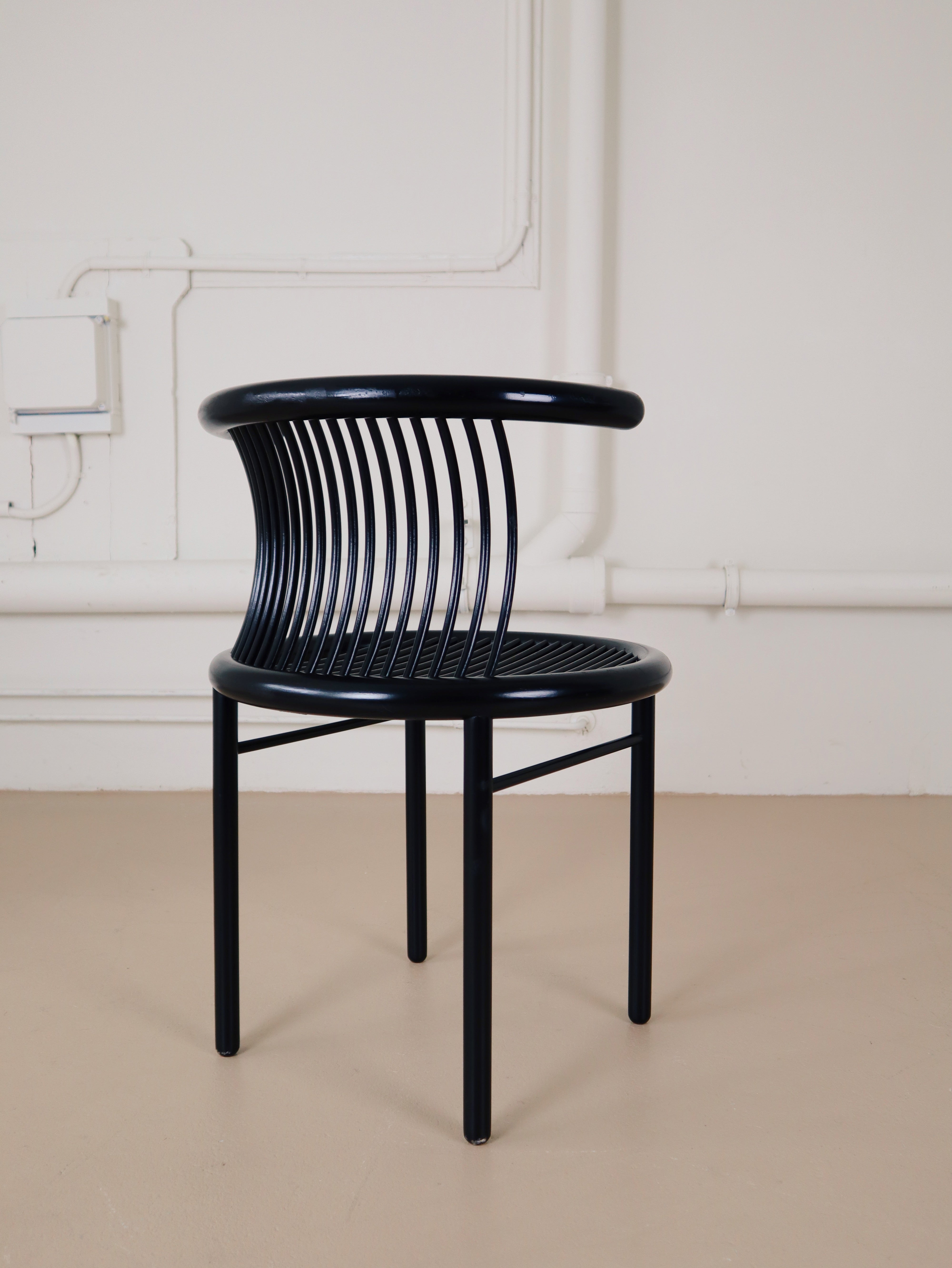 VINTAGE BLACK 'CIRCO' CHAIR BY JUTTA & HERBERT OHL FOR LÜBKE