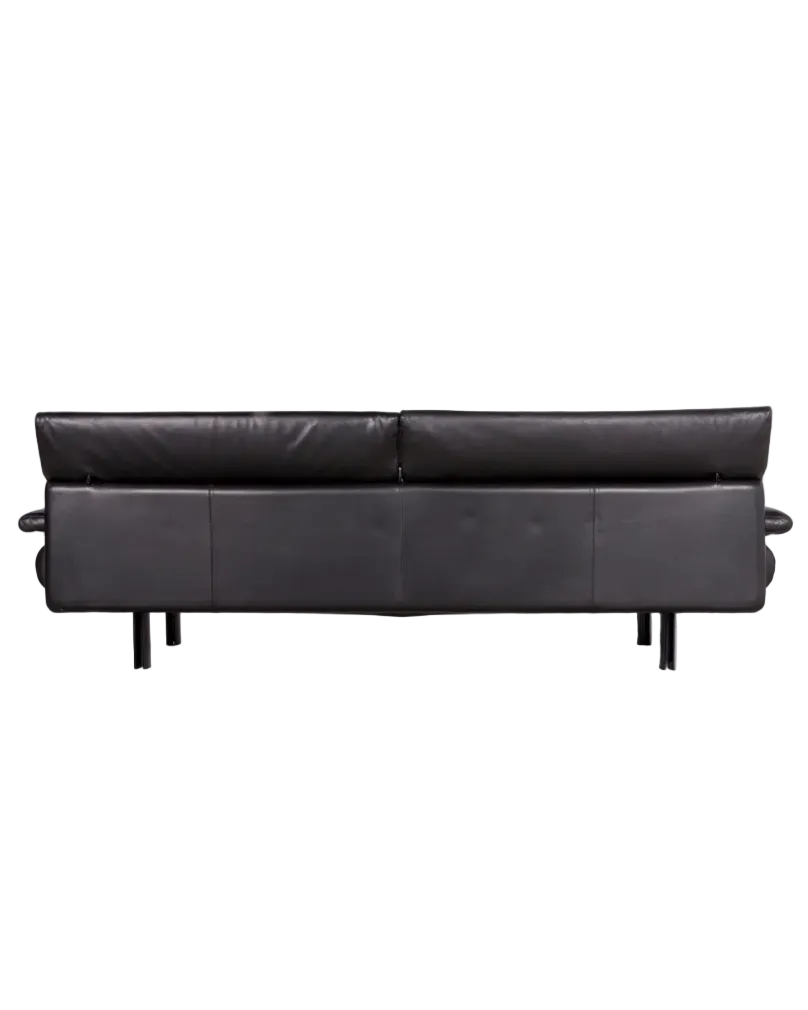 VINTAGE 80S BLACK LEATHER ALANDA SOFA BY PAOLO PIVA FOR B&B ITALIA VINTAGE 80S BLACK LEATHER ALANDA SOFA BY PAOLO PIVA FOR B&B ITALIA